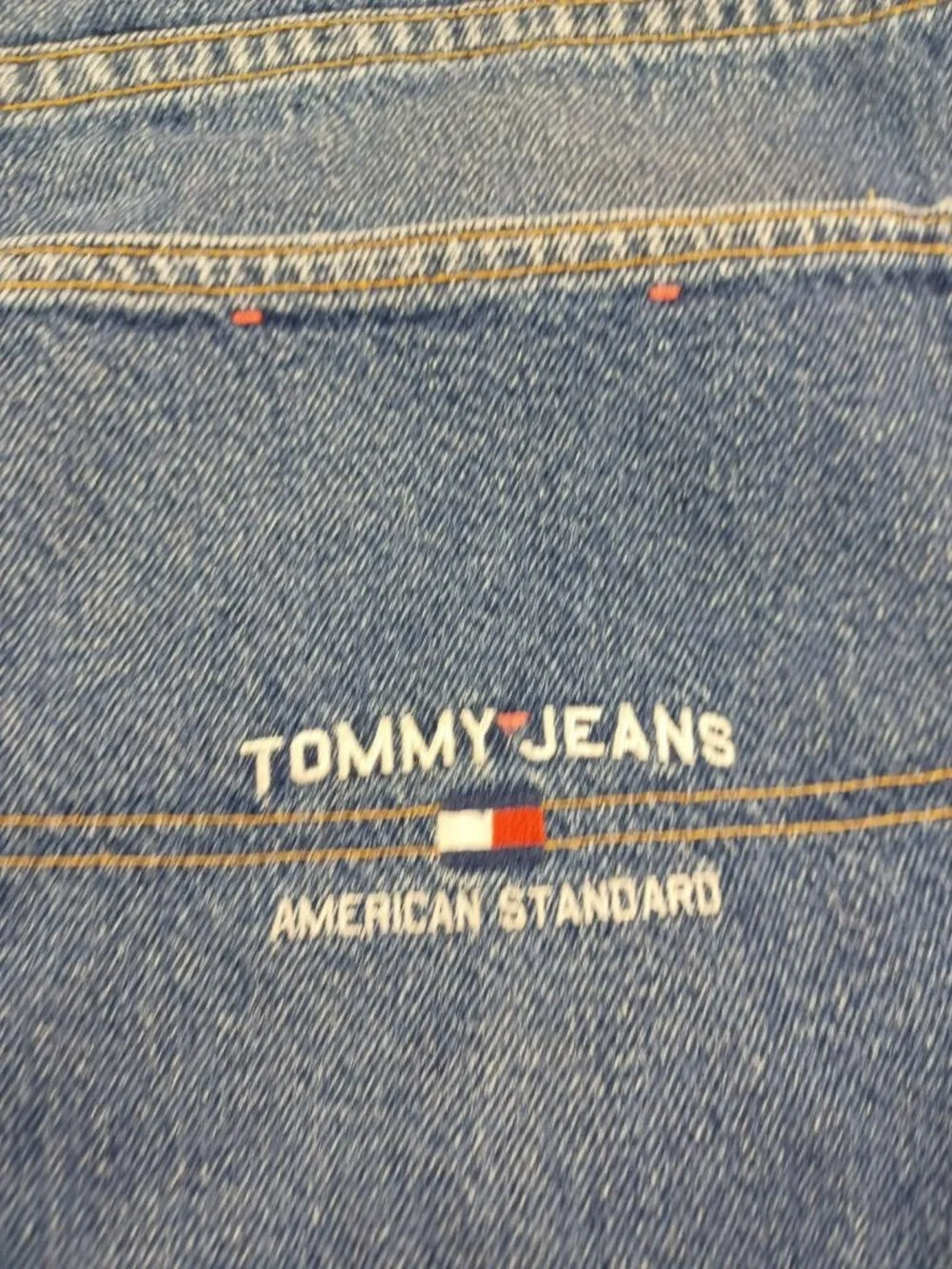 Vintage Y2K Tommy Jeans mens dark wash carpenter denim work shorts 36